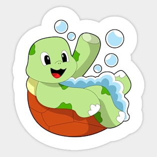 Turtle at Bathing with Foam Sticker